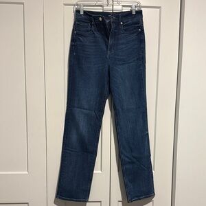 Express Dark Blue Straight Leg Women's Jeans